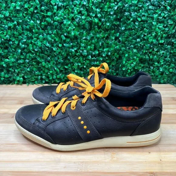 Ecco Original Golf Street Mens Shoes Chocolate Orange Trim Mens EU 44 US 10.5 Mens Ecco Street Golf Shoes for sale | eBay main image 2